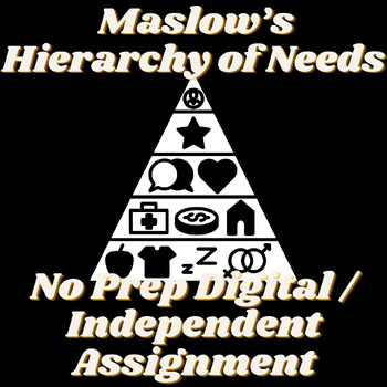 Preview of Maslow's Hierarchy of Needs Independent Work Digital Assignment