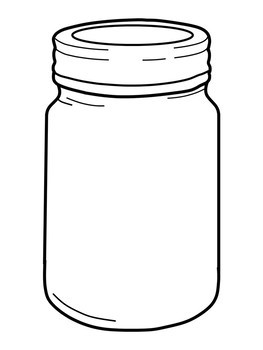 Mason Jars Clip Art; Black and White Bell Jar Clip Art by Meaningful ...