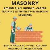 Masonry Lessons - 4 Activities - Masonry Lesson Plan Bundl