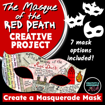 Preview of Masque of the Red Death Creative Project | Masquerade Mask One Pager Alternative