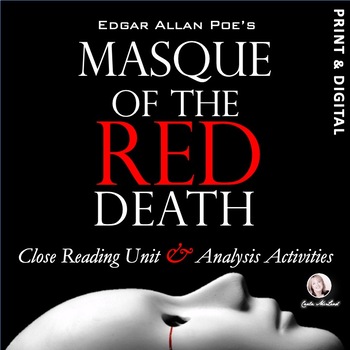 Preview of Masque of the Red Death, Poe - Close Reading & Literary Analysis Unit