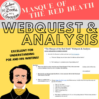 Preview of Masque of the Red Death Webquest, Analysis Qs, and Text!