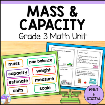 Preview of Mass & Capacity Unit - Grade 3 Math (Ontario) - Print & Digital