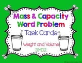 Mass & Capacity Word Problem Task Cards (Common Core Aligned) 3.MD.2