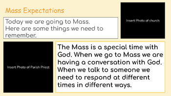 Preview of Mass/ Church Expectations Visuals