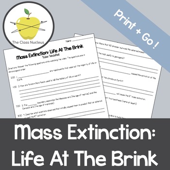 mass extinctions in earth history student worksheet answers tutore