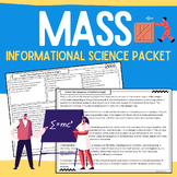Mass: Informational Force & Motion Reading Passage, Worksh