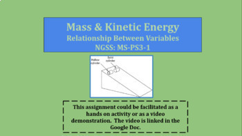 Preview of Mass & Kinetic Energy Ramp Activity