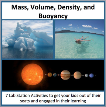 Preview of Mass, Volume, Density, & Buoyancy - 7 Lab Station Activities