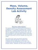 Mass, Volume, Density Task Cards/Lab Activity