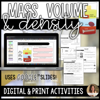 Preview of Mass Volume and Density Activities - Digital Google Slides™ and Print