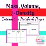 Mass, Volume, and Density Interactive Notebook Pages Graph