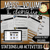 Mass Volume and Density Stations - Editable and Google Slides™