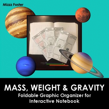 Preview of Mass, Weight & Gravity Foldable for Interactive Notebooks