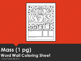 Mass Word Wall Coloring Sheet