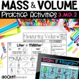 Mass and Volume 3rd Grade |  3.MD.2 | Measuring Mass | Mea