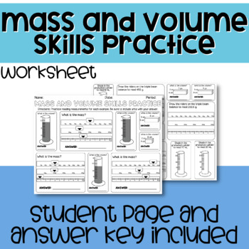 Preview of Mass and Volume Skills Practice
