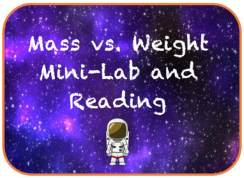 Preview of Mass vs. Weight Mini-Lab and Reading
