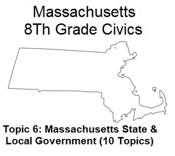 Preview of Massachusetts 8th Grade Civics Topic 6 [8.T6] Bundle (10 PDF Assignments)