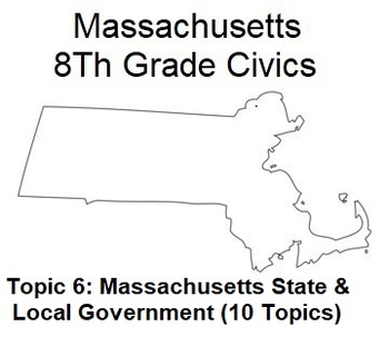 Preview of Massachusetts 8th Grade Civics Topic 6 [8.T6] Bundle (10 WORD Assignments)