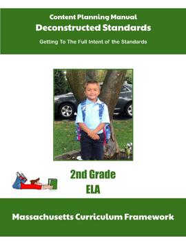 Preview of Massachusetts Deconstructed Standards Content Planning Manual 2nd Grade ELA