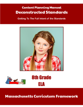 Preview of Massachusetts Deconstructed Standards Content Planning Manual ELA 8th Grade