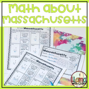 Preview of Math about Massachusetts State Symbols through Multiplication Practice