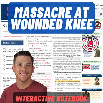 Preview of Massacre at Wounded Knee - Industrial & Economic Growth Era - Lesson
