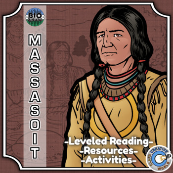 Preview of Massasoit Biography - Reading, Digital INB, Slides & Activities