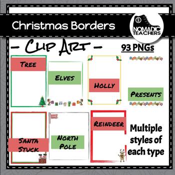 Massive Christmas Border Collection - 93 different borders | TPT