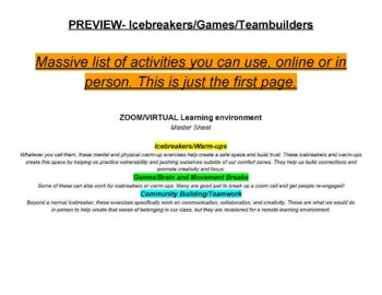Preview of Massive list of VIRTUAL Icebreakers/Games/Teambuilders
