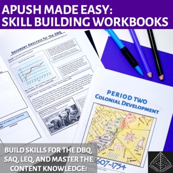 Preview of AP US History Skill Building Activities Workbooks Bundle: Periods 1-5