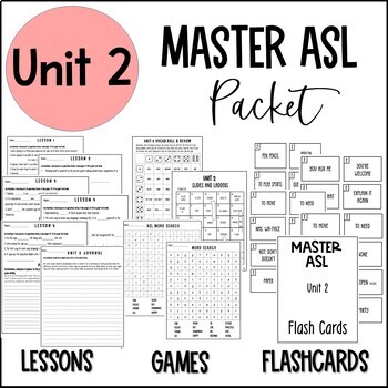 Preview of Master ASL Unit 2 Student Workbook