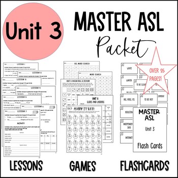 Preview of Master ASL! Unit 3 Packet