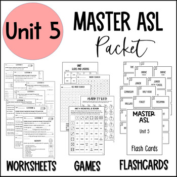 Preview of Master ASL! Unit 5 Packet