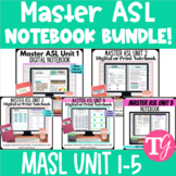 Master ASL Units 1-5 Student Workbook BUNDLE