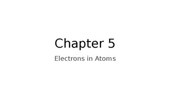 Preview of Master Copy Electrons in Atoms Guided Notes With Student Copy of Guided Notes