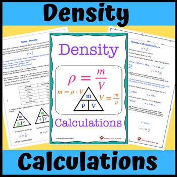 Preview of Master Density Concepts with Calculation Exercises