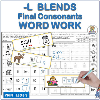 Preview of Master -L Consonant Blends with these Engaging Consonant Blends Worksheets