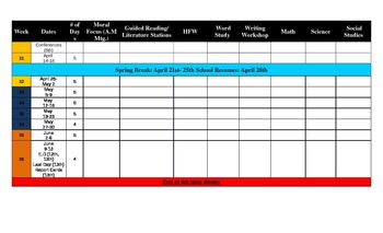 Master Schedule by Amber Perryman | Teachers Pay Teachers