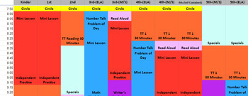 Preview of Master Schedule K-5 Campus with Tier 3 Pull-Out Templates