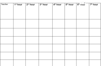 Preview of Master Schedule Outline- google docs!