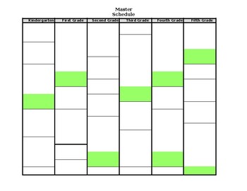 Preview of Master Schedule Planning Doc.&blank elementary master schedule-editable&fillable