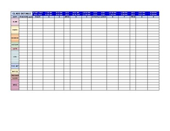 Preview of Master Schedule Template and Bell Schedule Formulas
