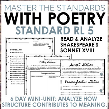 Master Standard RL 5 with Shakespeare's Sonnets for grades 7-10