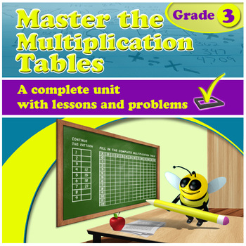 Preview of Master the Multiplication Tables - grade 3, common core (Distance Learning)