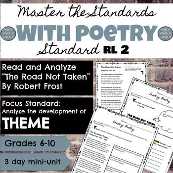 Preview of Master the Standards: RL2 with a Poetry "The Road Not Taken" Mini-unit