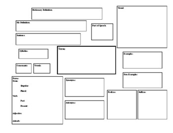 Preview of Master the Term Vocabulary Graphic Organizer