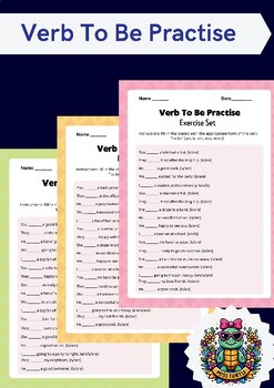Preview of Master the Verb ‘To Be’ with Our Comprehensive Grammar Adventure Worksheets”