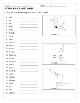 Mastering Acids And Bases Comprehensive Worksheets With Answer Key